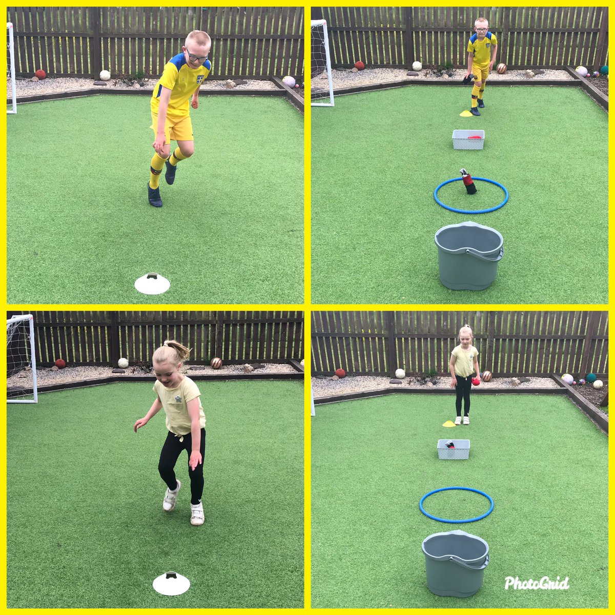 CBroon84's tweet photo. Ewan and Eve had fun with the first two activities! Go Castle 💛 @dennyprimsch https://t.co/qBnVqzf6m8