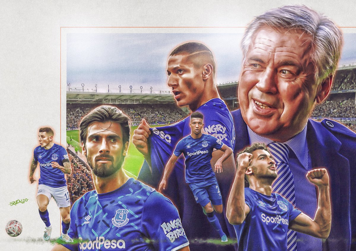 I don't often veer too far from film when designing posters but being an Evertonian it was an honour to be asked to create this-

@richarlison97, @aftgomes, @LucasDigne, @CalvertLewin14, #MasonHolgate &, of course, @MrAncelotti!

@Everton 

RTs would be magic please, Blues! 💙👍
