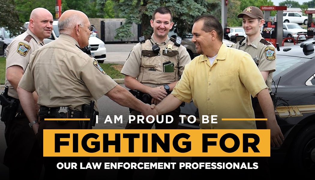 EricLuceroMN's tweet image. While radical Democrats are committed to defunding, dismantling and disbanding the police, I'm fighting hard to defend the professional men and women in law enforcement who work hard every day to do the right thing.