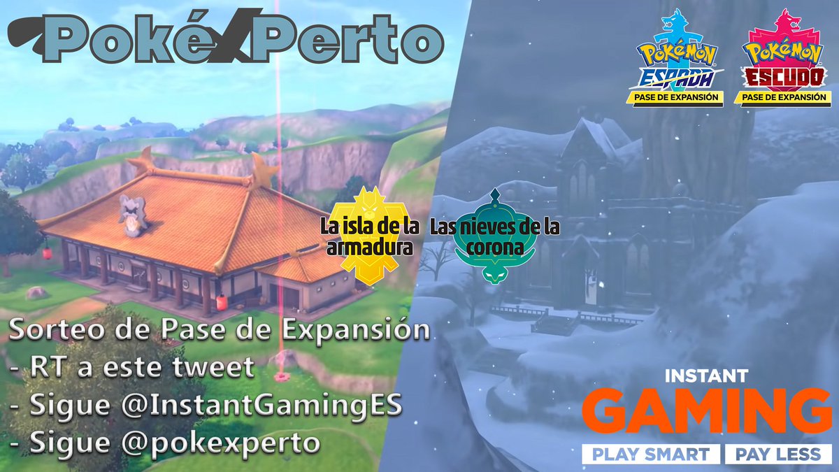 pokexperto's tweet image. ¡Insta-sorteo en Pokéxperto!

Sorteamos un Pase de Expansión de Pokémon Espada o Escudo junto a Instant Gaming.

Haz esto para participar:
➡️ RT a este tweet
➡️ Sigue @InstantGamingES
➡️ Sigue @pokexperto

📅 Tienes hasta el 16 de junio (16:00 CEST) para participar.
#️⃣ #PasePxP