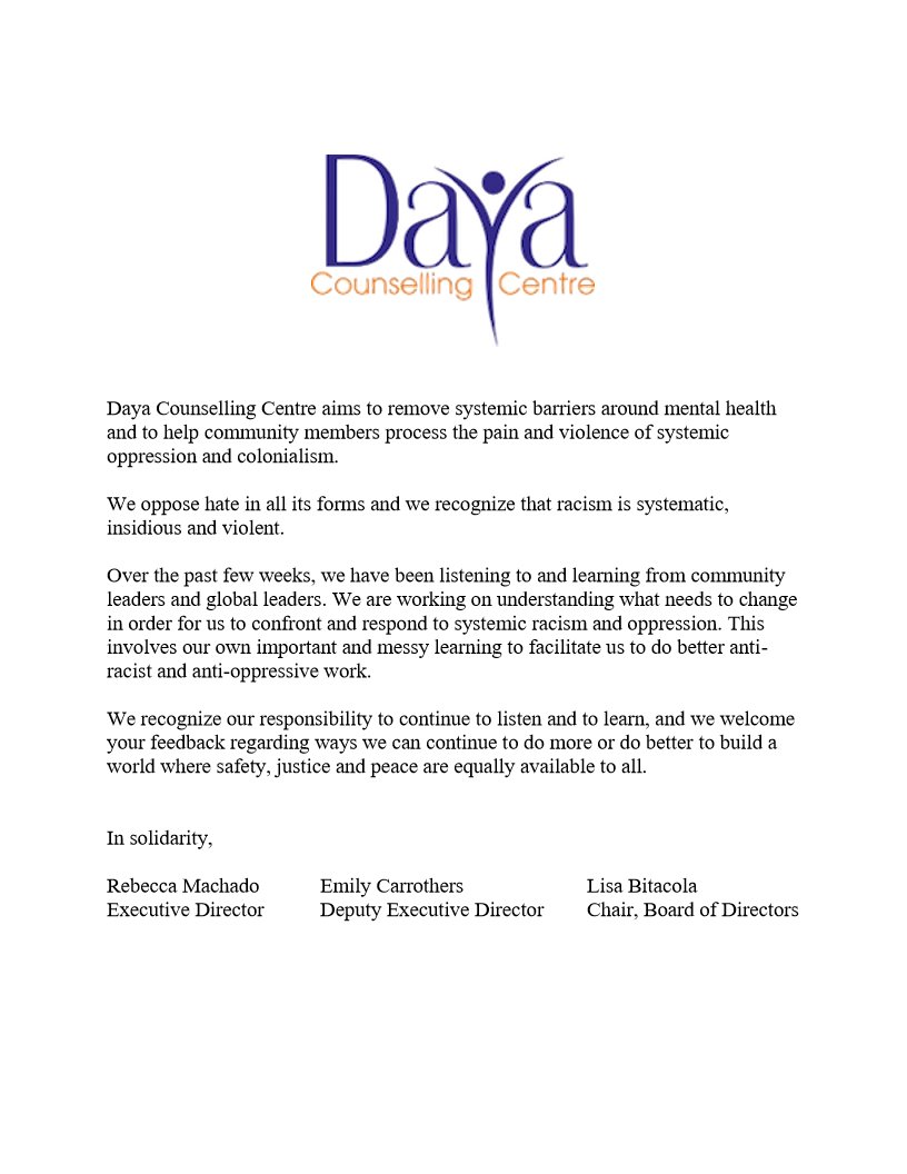A message from Daya: