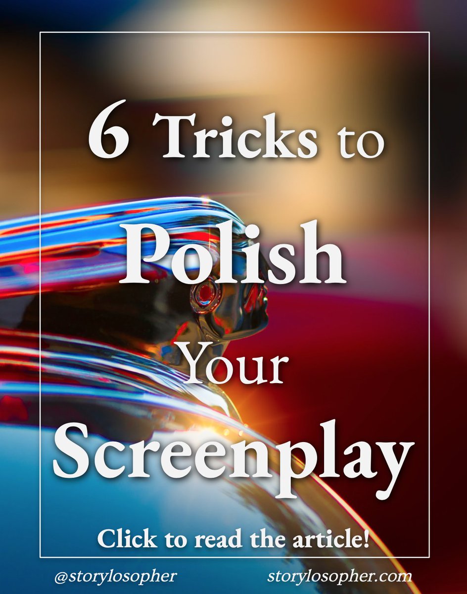 storylosopher's tweet image. Read on to get these 6 tricks to make your script shine. #Screenwriting #ScreenplayFormatting #LearnScreenwriting #AmWriting #WritingCommunity ow.ly/Ni7l50A5pvU