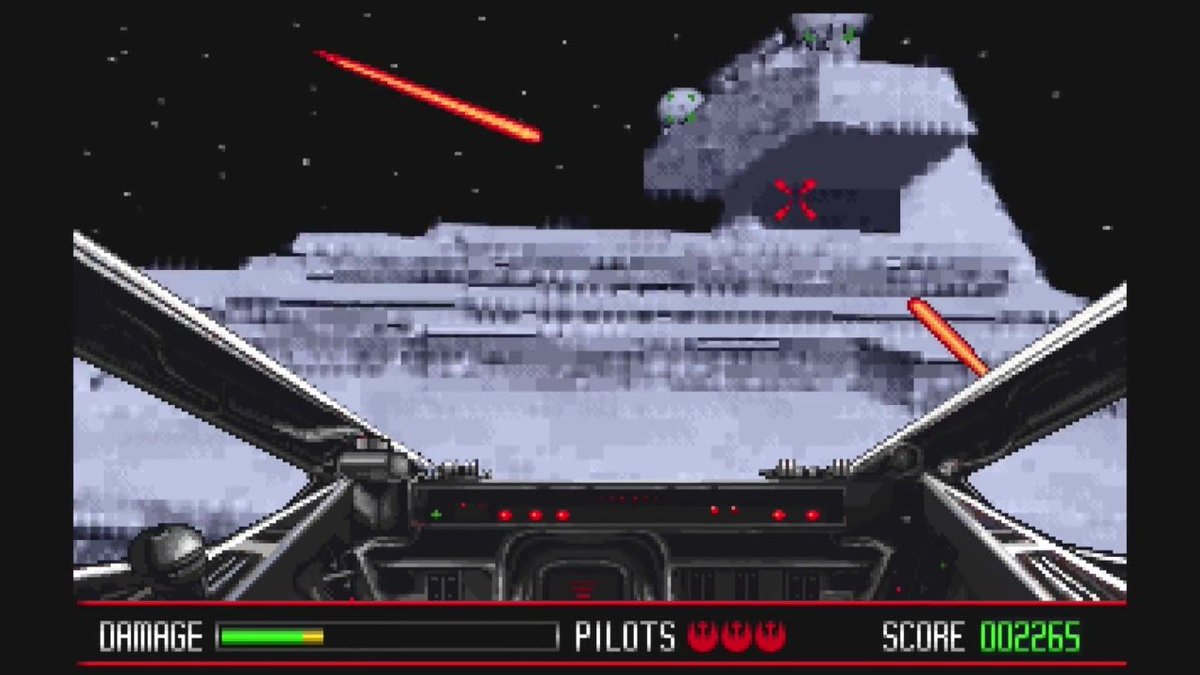 1993Star Wars: Rebel Assault (LucasArts) helped launch the CD-Rom drive. Really. Because it was magnificent at the time. But it was a rail shooter.
