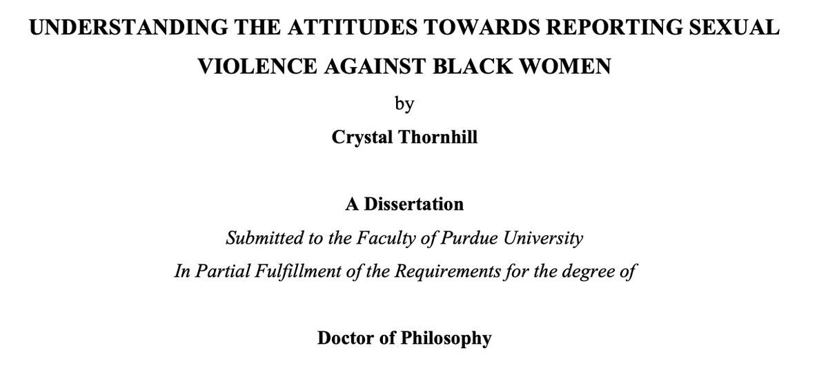 191/ 8.3% of black women who experienced sexual violence "reported to formal reporting sources. These numbers are less than the national average that indicates one third of people aged 12 or older report sexual violence to the police." Non-reporting corr. w/ "mistrust of police."