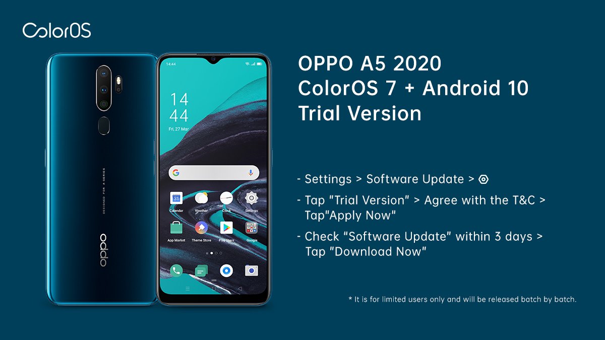 OPPOCareIN's tweet photo. #OPPOUpdate
Calling out all ๐๐ฑ ๐ฎ๐ฌ๐ฎ๐ฌ and ๐๐ต ๐ฎ๐ฌ๐ฎ๐ฌ users. ColorOS 7 official update has been released! Navigate to Settings > Software Update to download now ๐คฉ
Know more: https://t.co/aHzFXLdGta https://t.co/MhQ3A1P8YS
