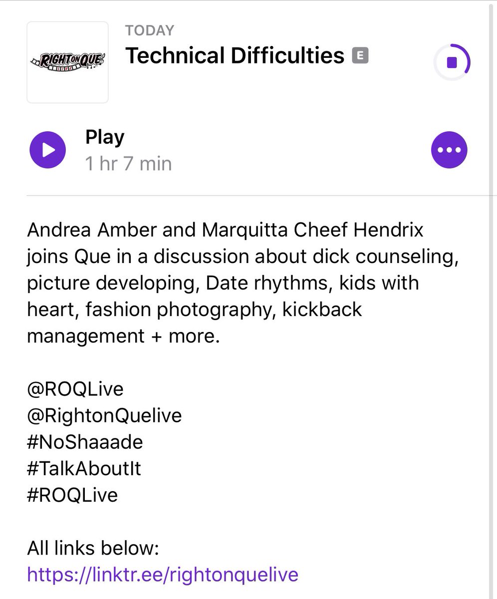 ROQLive's tweet image. #TechnicalDifficulties episode w/ @AyeeItsDre @CheefHendriX on dick counseling, kickback management, picture developing + more. 

podcasts.apple.com/us/podcast/rig…
SoundCloud: soundcloud.com/roqlive/techni…
Spotify: open.spotify.com/episode/5Jp2PU…
YouTube: youtu.be/qcViKGlfZhQ

#ROQLive