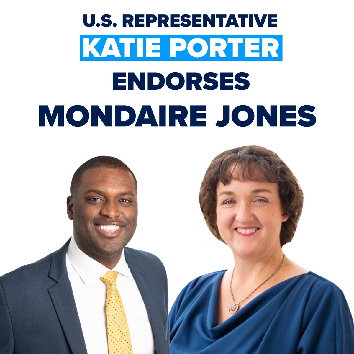 Mondaire Jones (@mondairejones) on Twitter photo Proud to announce our campaign has been endorsed by <a href="/katieporteroc/">Katie Porter</a>, one of the fiercest advocates for working families in Congress. She has shown just how effective a freshman member of Congress can be and I can’t wait to join her. Proud to announce our campaign has been endorsed by <a href="/katieporteroc/">Katie Porter</a>, one of the fiercest advocates for working families in Congress. She has shown just how effective a freshman member of Congress can be and I can’t wait to join her.