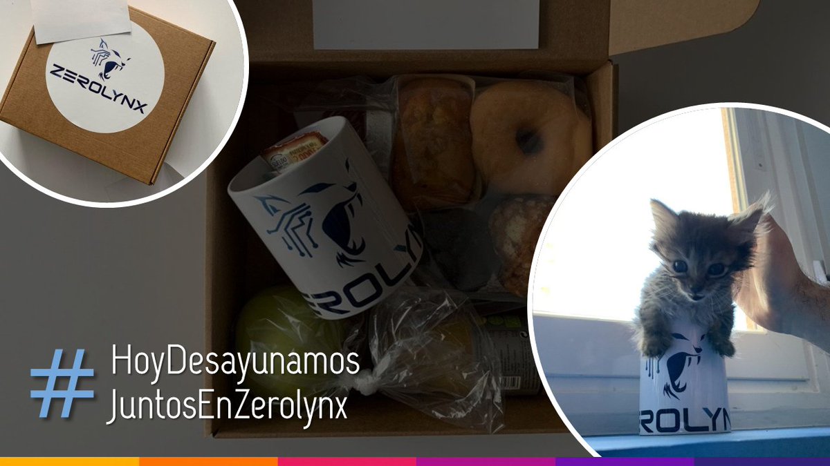 Hoy lanzamos la iniciativa #HoyDesayunamosJuntosEnZerolynx. Con ella, hemos querido que todo el equipo pudiese disfrutar de un desayuno especial, para hacer más llevadera la situación actual de teletrabajo😀🔒Por cierto... ¡Os presentamos a nuestro nuevo compañero!🐱