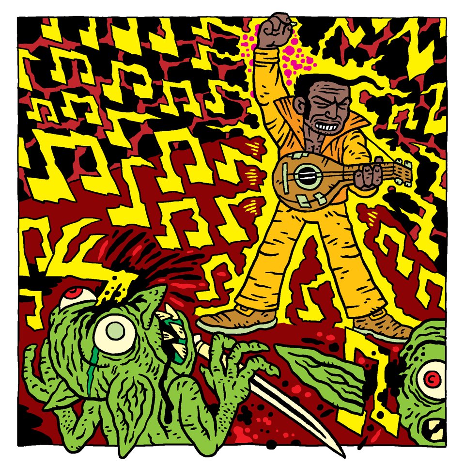 PlayFantasyX2's tweet image. Dungeoning #Comics 1-4. Hey gnoblins-- get rekt by TEH BARD and his Lute of Osmness.

Collection at: godungeoning.com/the-comic #rpg #gamedev #indiecomics