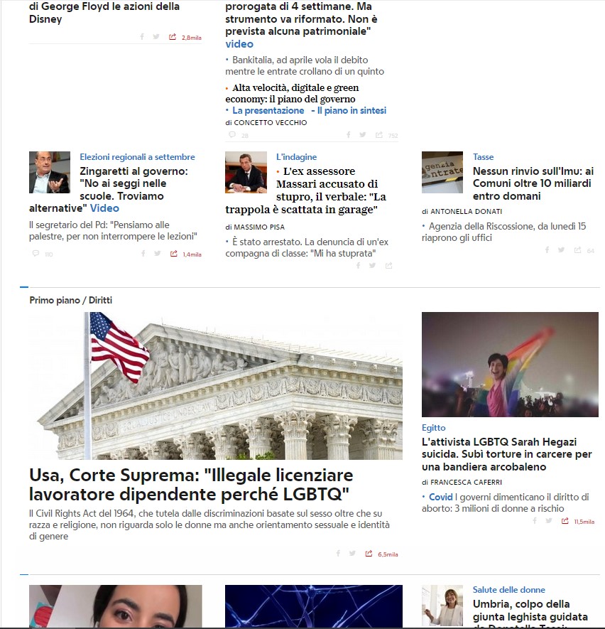 Sulla homepage di <a href="/repubblica/">Repubblica</a> non c'è niente riguardo alla situazione tragica che sta vivendo la #Liguria con le #autostrade ma c'è il video di un folle che vuole costruire un ponte tra Sicilia e Tunisia. Questo è il principale giornale in #Italia. Siamo proprio messi male.