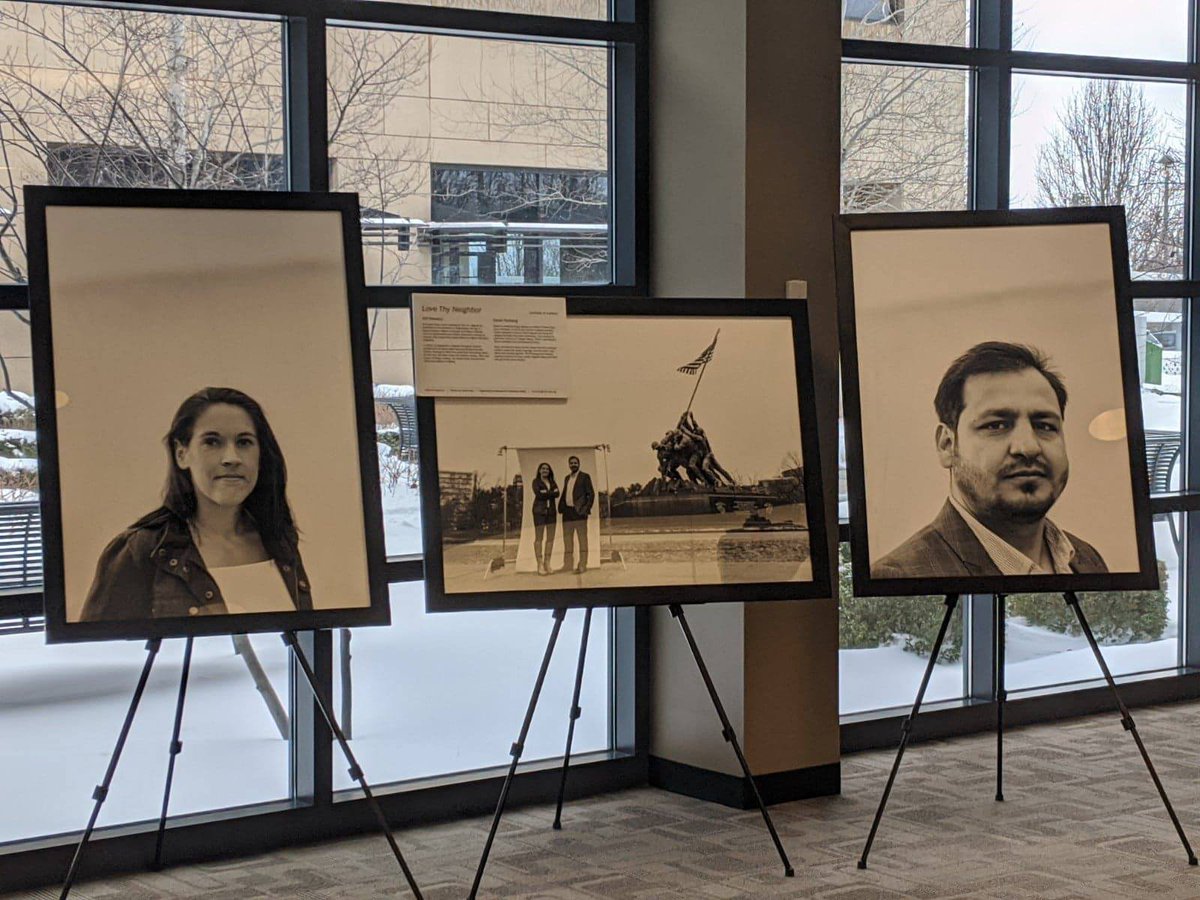 RickBBurns's tweet photo. #WhatIFoughtFor, an exhibit that tells the story of the unique relationship between refugees and military vets is on its way to Minnesota for events sponsored by @UniteCloudMN. The traveling exhibit, sponsored by @Vets4AmerIdeals, features photographs by Marine vet @TanikaRoy. https://t.co/82qs0hwqFY