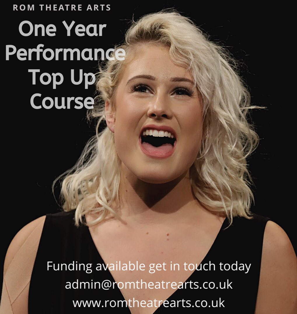 Rom Theatre Arts (@romtheatrearts) on Twitter photo *ONE YEAR PERFORMANCE TOP UP COURSE*
Did you get injured and couldn’t finish your course?
Did you leave unrepresented?
Do you need just one more year to make it all happen?
If you answered YES to any of the above then contact us today...
admin@romtheatrearts.co.uk *ONE YEAR PERFORMANCE TOP UP COURSE*
Did you get injured and couldn’t finish your course?
Did you leave unrepresented?
Do you need just one more year to make it all happen?
If you answered YES to any of the above then contact us today...
admin@romtheatrearts.co.uk