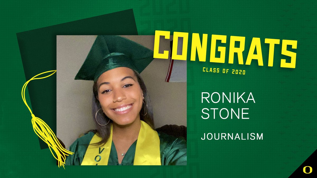 Add college graduate 🎓 to <a href="/ronikastonee/">el oh el</a>'s LONG list of accomplishments during her time here. A big congrats to our all-time leader in career hitting percentage and block assists!

Up next, she'll begin her career as a #ProDuck. #GoDucks