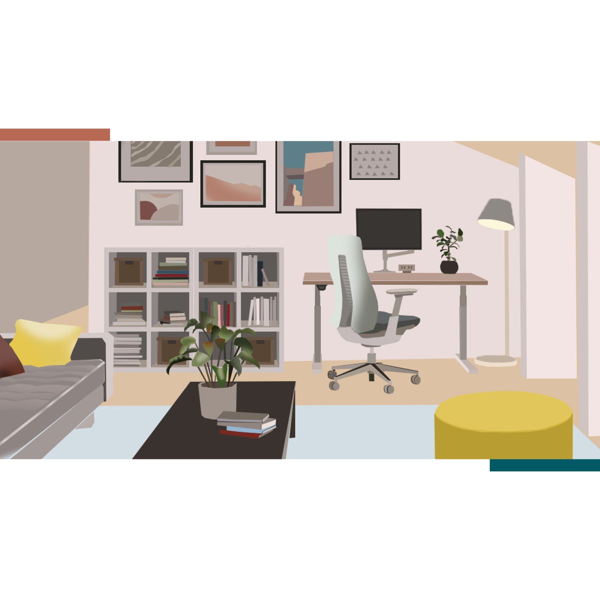 SpencerCompany's tweet photo. This beautiful home office inspiration features Haworth’s #Fern and #UpsideTable providing simple and effective pieces for today’s #flexibility demands.  #experiencespencer #MondayMotivation https://t.co/qZYcodWWTF