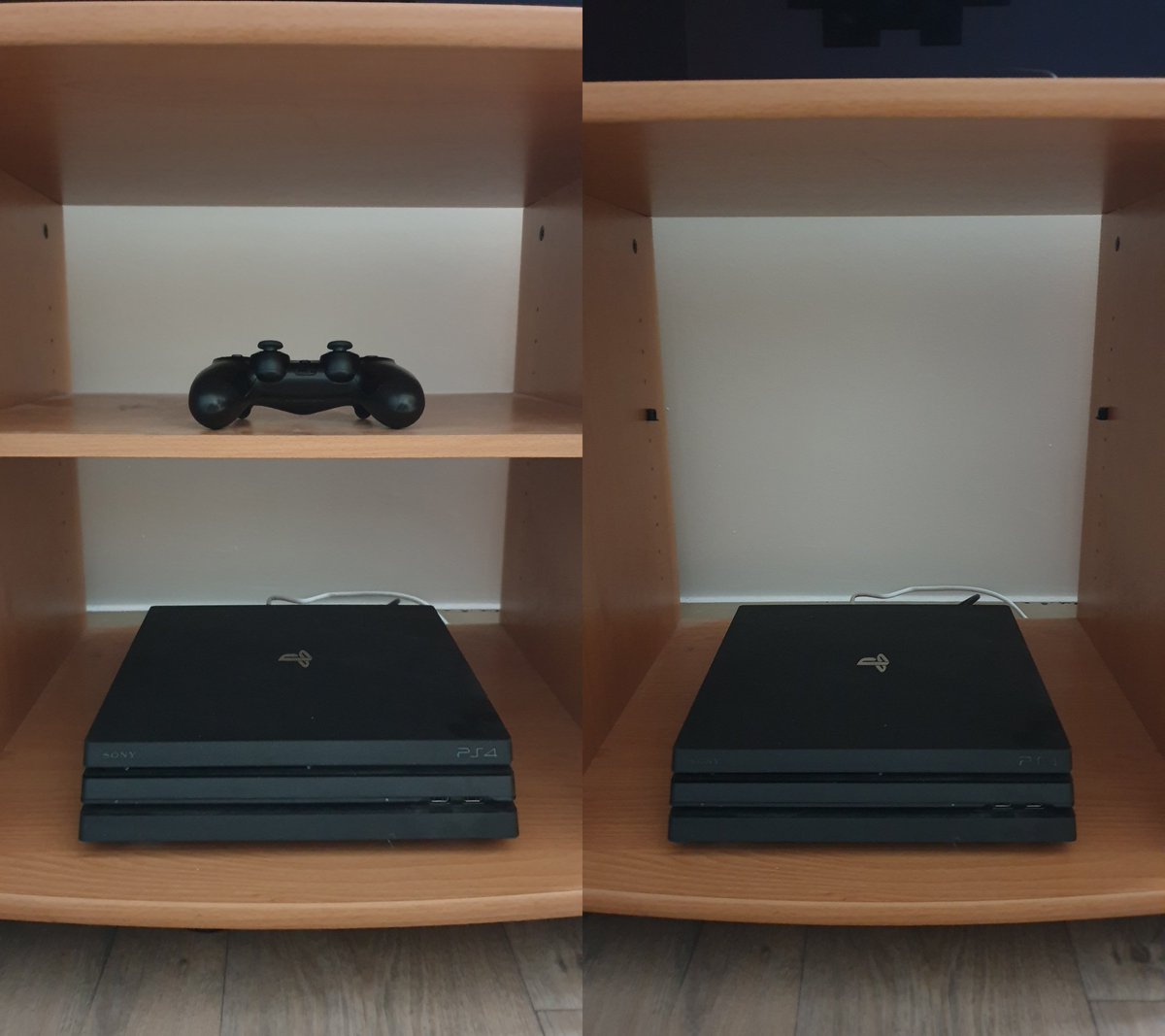 VanCamp78's tweet image. @PlayStationFR @PlayStationEU Got PS1, PS2, PS3, PS4, PS4Pro, but the same TV stand for 25 years #PS5READY #PS5 please open pre orders 🙏🙏🙏