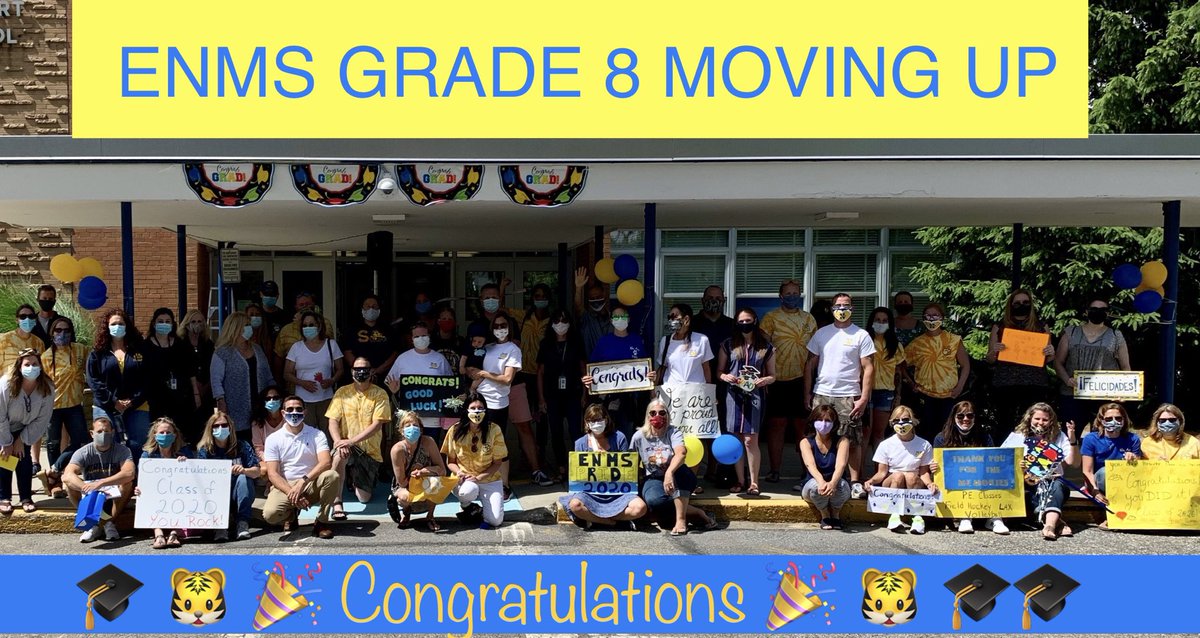 🎉Congratulations to our 8th graders who persevered 👊🏼 through difficult times and are moving up to 🐯 NHS 🎓