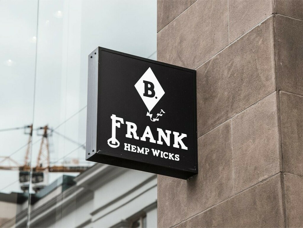 MorandomDesign's tweet image. B-Frank Hemp Wicks store sign mockup instagr.am/p/CBd39dkjCWO/
