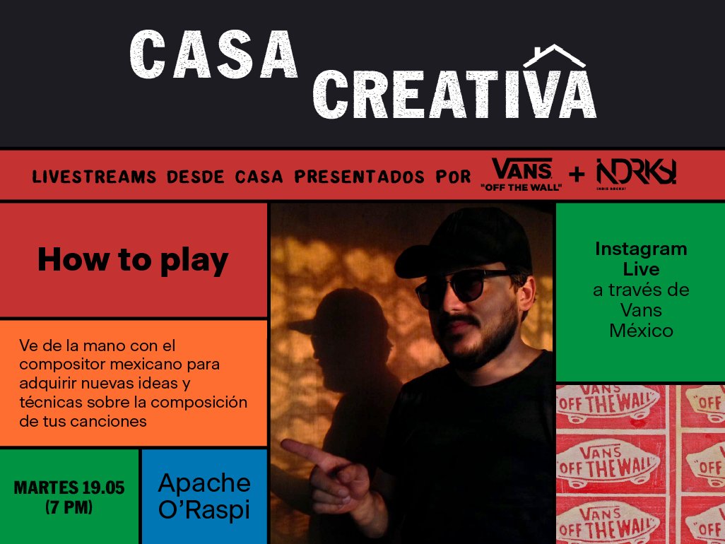 indierocks's tweet photo. Revive los talleres que, junto con @vans_mx, organizamos para promover el desarrollo de proyectos independientes. ¡Gracias a @wetbaes, @ApacheORaspi e @ivannieblas por ser parte de #CasaCreativa! https://t.co/Lj08sp3y6g 🏡🎶 https://t.co/u2bzmR5AuD