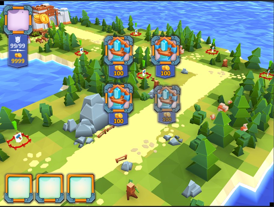 toytoystudio's tweet photo. GUI Work In Progress  ☺️  #gamedev #indiedev #indiewatch #indieGameTrends #unity #unity3D #madewithunity #lowpoly #towerdefense #game #games #survival #UI #GUI #art https://t.co/2bYO23Pa8g