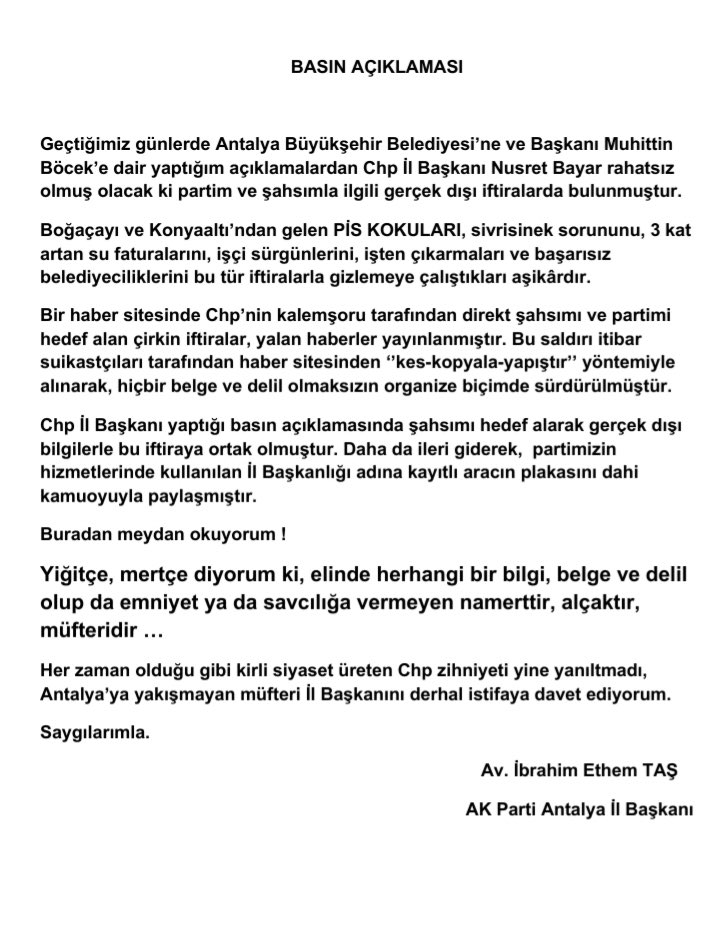 İftiralara cevabımdır...