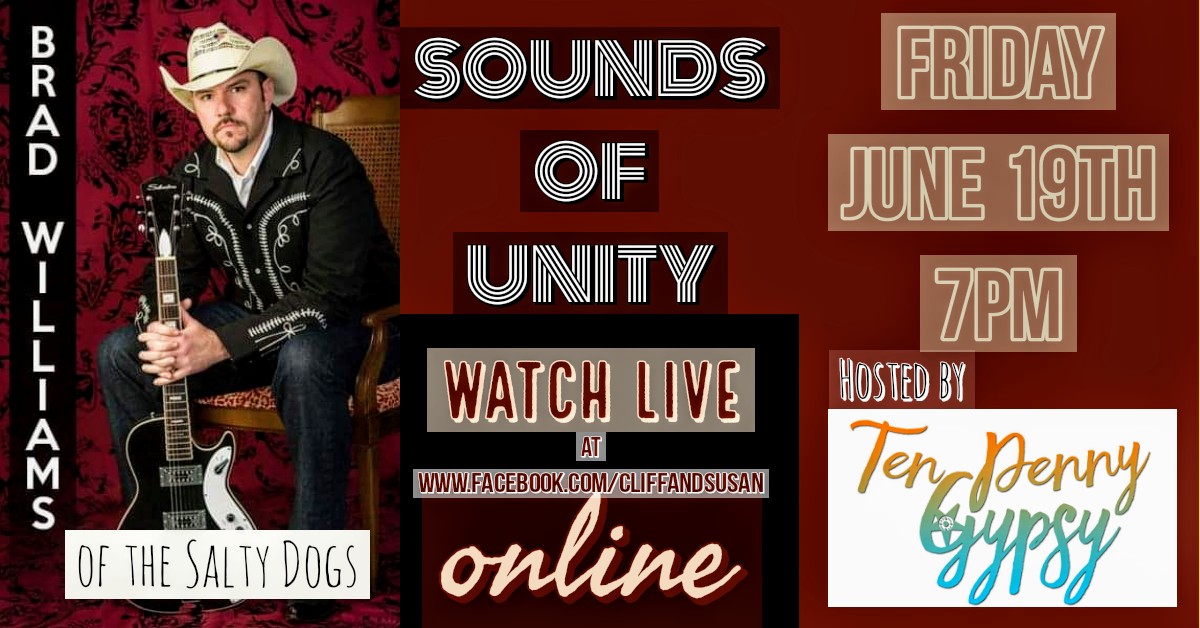Excited to share virtual stage with <a href="/arkansascma/">Arkansas Country Music Awards</a> nominees Brad Williams and Nick Devlin of <a href="/TheSaltyDogs/">The Salty Dogs</a>! View live this Friday at facebook.com/cliffandsusan, with thanks to <a href="/cliff_and_susan/">Cliff & Susan</a> !! #arkansascountry #americana #soundsofunity