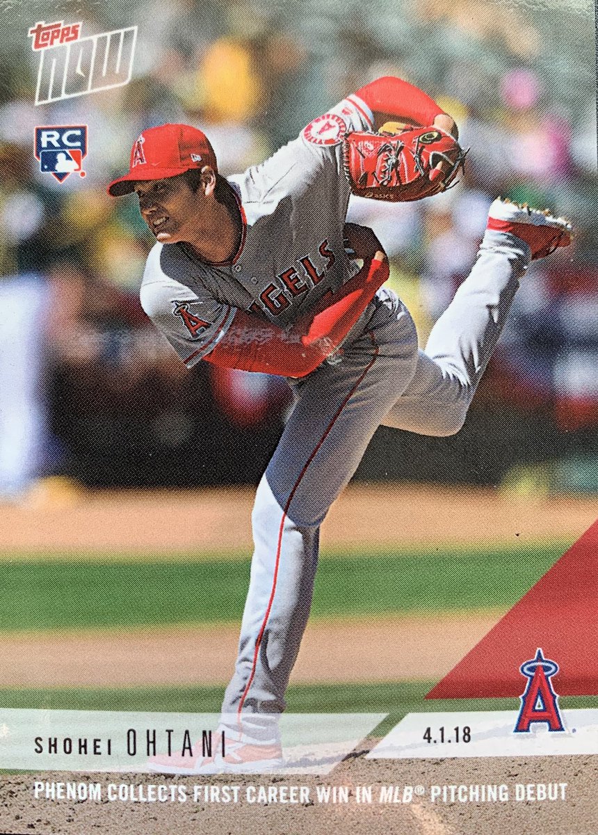 Day 87. Topps Now card commerates Ohtani’s first MLB win.