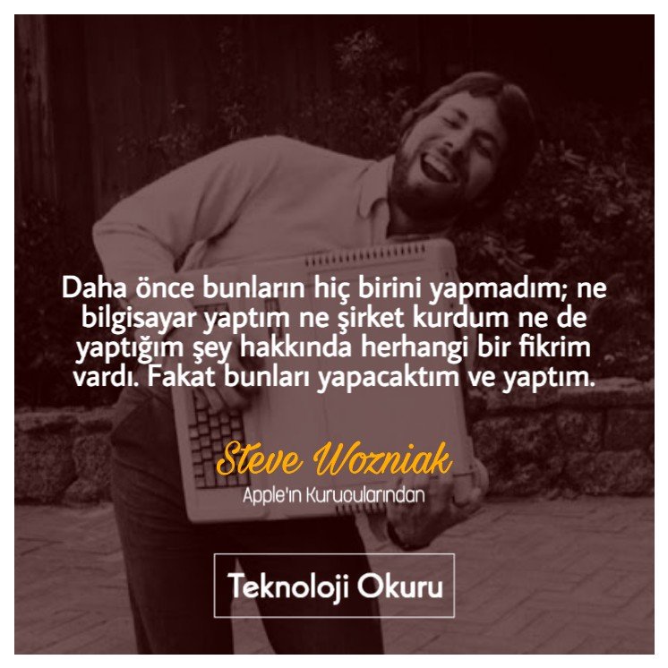 👨‍💻 Steve Wozniak, dünyanın ilk kişisel bilgisayarını icat ettikten sonraki yaşadığı deneyimi bu şekilde dile getiriyor. Wozniak yapabileceğine inanıyordu ve bunu başardı.  #Teknoloji #dijital #girisimci
