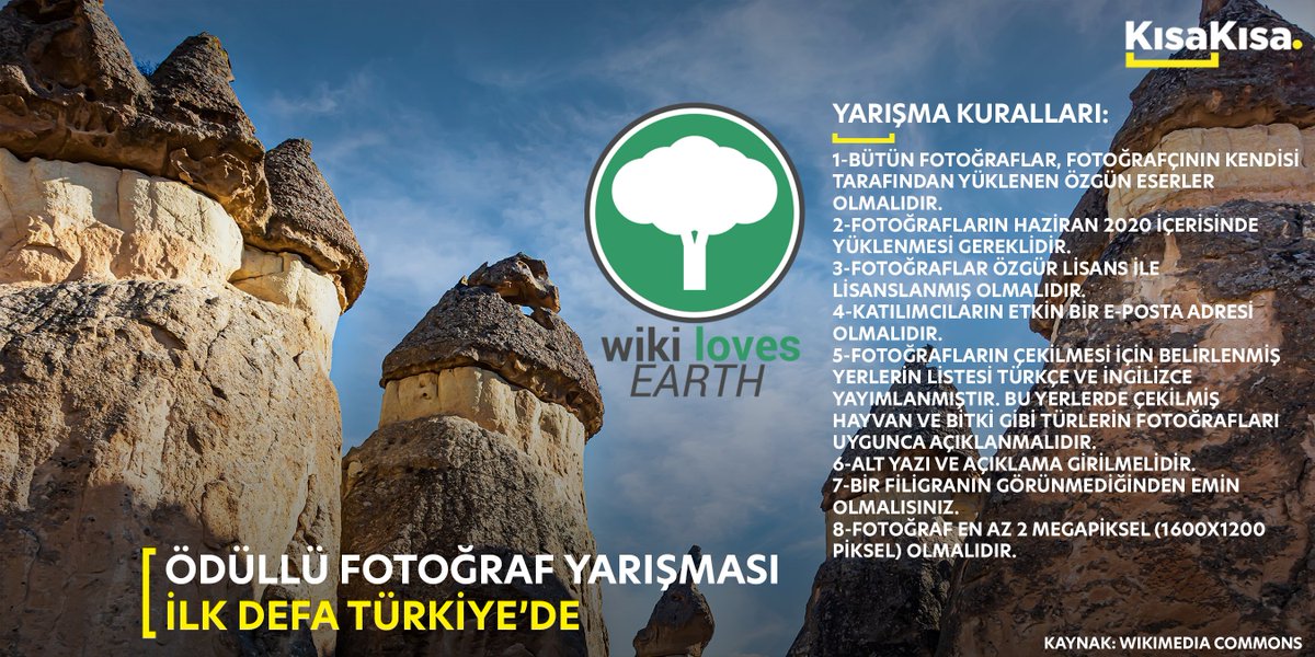 kisakisa's tweet photo. 2013 yılından beri “Wiki Loves Earth” yarışması, ilk defa “Viki Yeryüzünü Seviyor” ismiyle Türkiye’de düzenleniyor. 📷
#WLE2020 #WLETurkey #photographer #photography #wikilovesearth #kısakısa https://t.co/kpEhHWVAKf