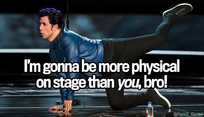 PandS_quotes's tweet photo. "I’m gonna be more physical on stage than *you*, bro!" @mycorreale #EP413 https://t.co/eeqACGqpsY