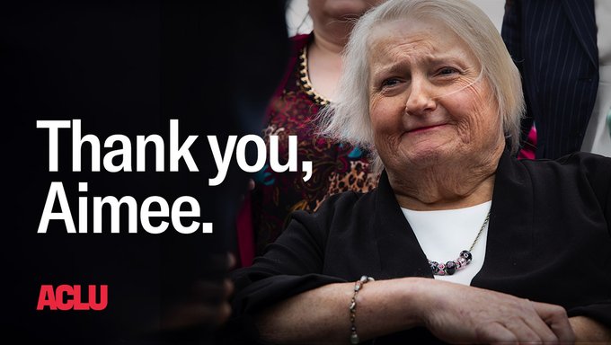 ACLUofMichigan's tweet image. Thank you, Aimee. We couldn’t have done this without you. Rest in power ❤️