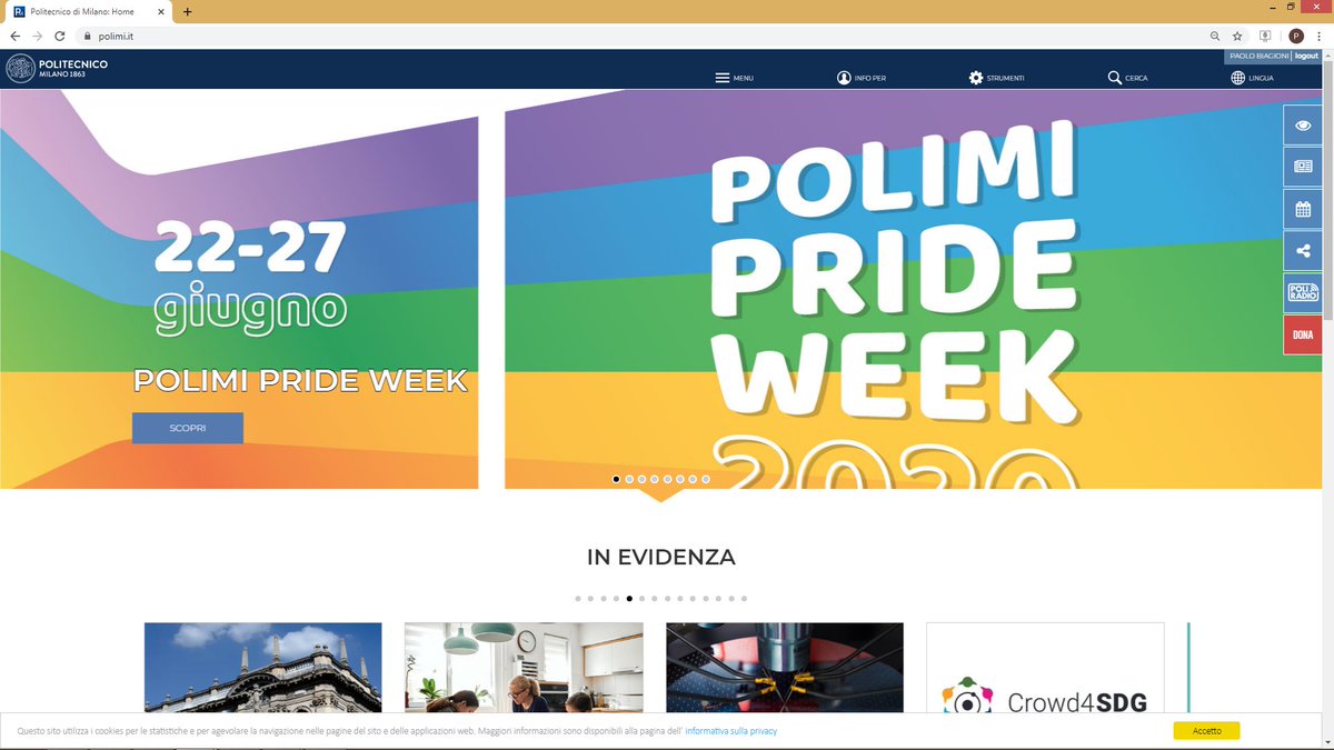 pbiagio78's tweet image. The @polimi website gets ready for #PRIDE2020 !!! #polimipride