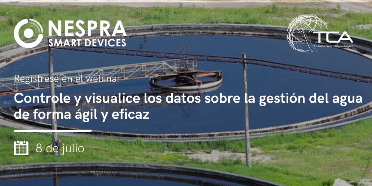 📌 ¡¡Save the date!! Inscríbete en el Webinar: Centralice y visualice los datos sobre la gestión del agua de forma ágil y eficaz ☑️
👉 lnkd.in/gfHXY9k
#IoT #SmartWater #SmartSolutions