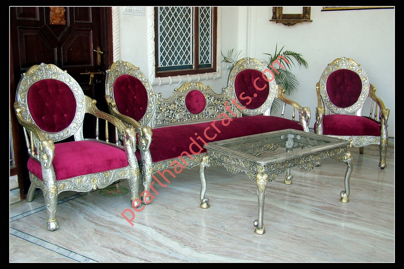 Silver sofa set price deals