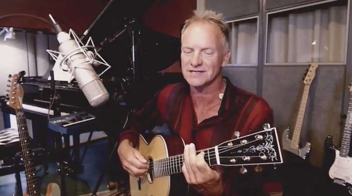 MichaelaSchulzS's tweet photo. sending out an SOS in "message in a bottle" - Sting is playing virtual for SAP #SAPPHIRENOW https://t.co/0nhyqwaLyx