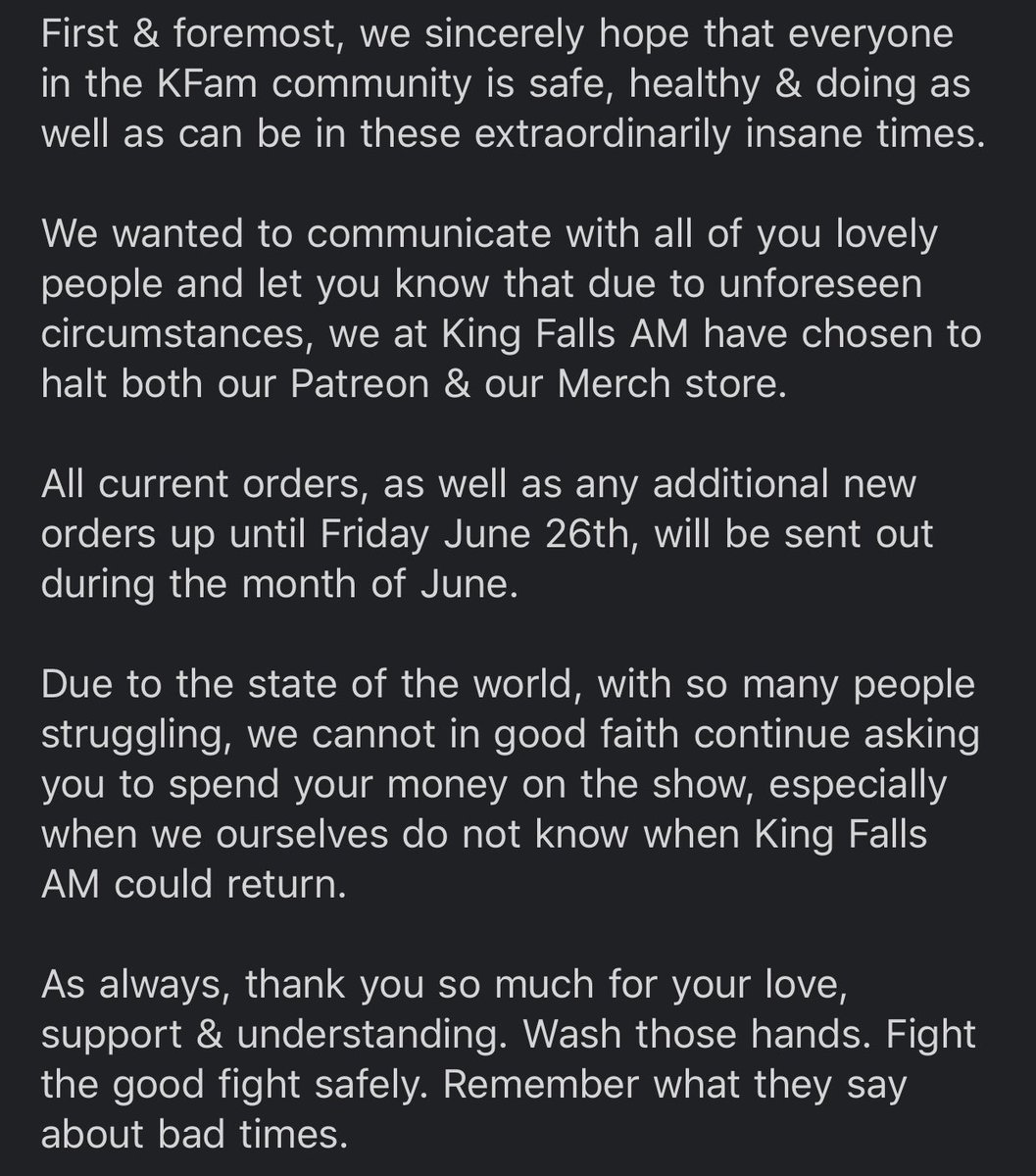 King Falls AM tweet media