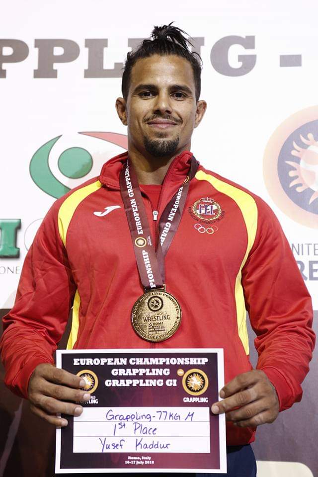 deportegob's tweet photo. #SomosDeporte | 4⃣ veces campeón mundial, 5⃣ veces campeón europeo de lucha #grappling y numerosos campeonatos internacionales, muchos de ellos también compitiendo en #JiuJitsu 👏 @FedEspLucha
 
El luchador @KaddurYusef es todo un referente 🙌🙌

¡Grande, Yusef! #ESPasión https://t.co/fUvNx66jyv
