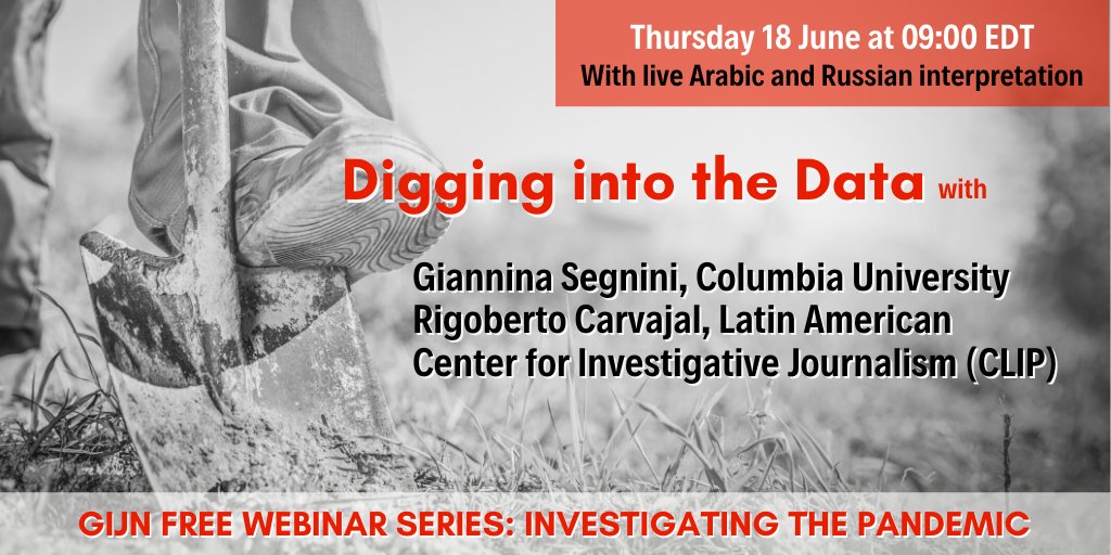 Global Investigative Journalism Network (@gijn) on Twitter photo Data journalism can not only fill out an incomplete story but also reveal hidden issues. Sign up for GIJN's free webinar with <a href="/gianninasegnini/">Giannina Segnini</a> & <a href="/rcarvajal85/">Rigoberto Carvajal</a> to understand how to work with #COVID19 numbers buff.ly/30ylydT <a href="/workbenchdata/">Workbench</a> <a href="/ijec_global/">Investigative Journalism Education Consortium</a> <a href="/newsu/">NewsU</a> <a href="/IRE_NICAR/">Investigative Reporters & Editors</a> Data journalism can not only fill out an incomplete story but also reveal hidden issues. Sign up for GIJN's free webinar with <a href="/gianninasegnini/">Giannina Segnini</a> & <a href="/rcarvajal85/">Rigoberto Carvajal</a> to understand how to work with #COVID19 numbers buff.ly/30ylydT <a href="/workbenchdata/">Workbench</a> <a href="/ijec_global/">Investigative Journalism Education Consortium</a> <a href="/newsu/">NewsU</a> <a href="/IRE_NICAR/">Investigative Reporters & Editors</a>