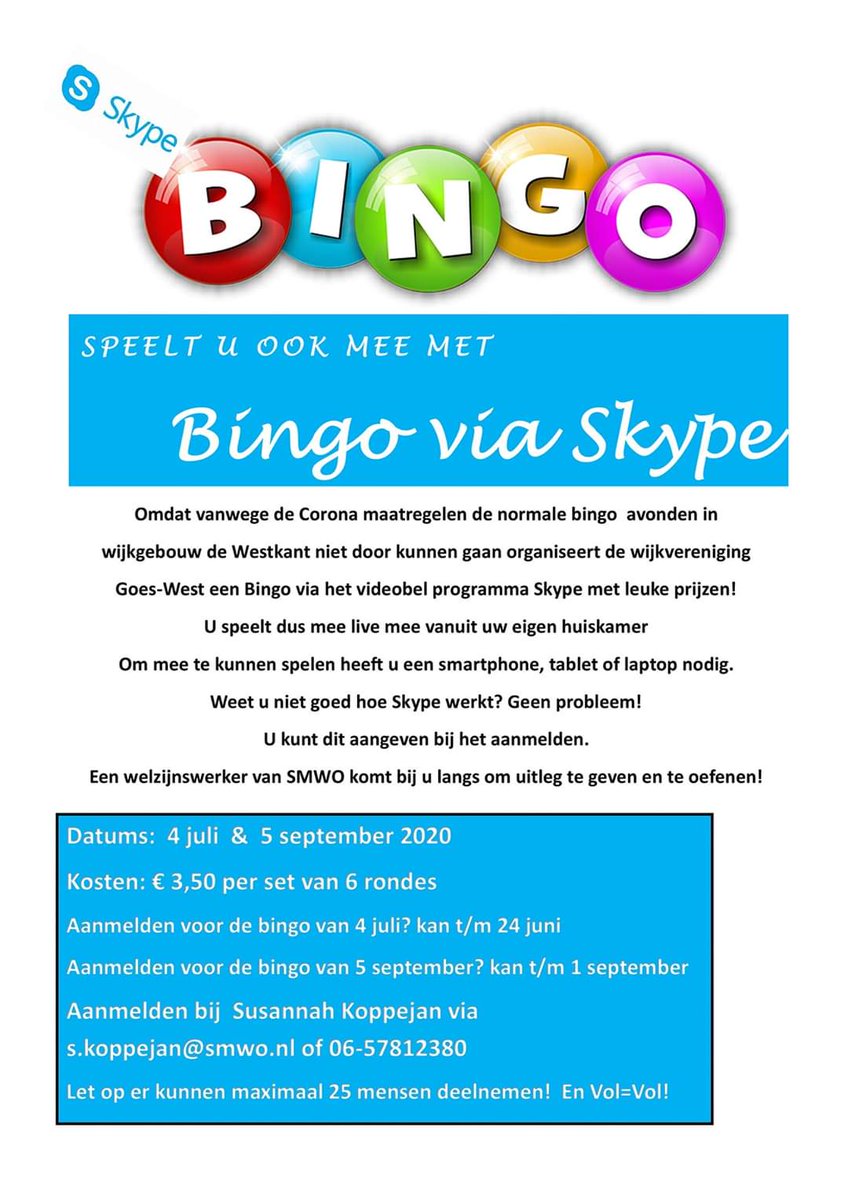 #Bingo via Skype voor bewoners van Goes-West.