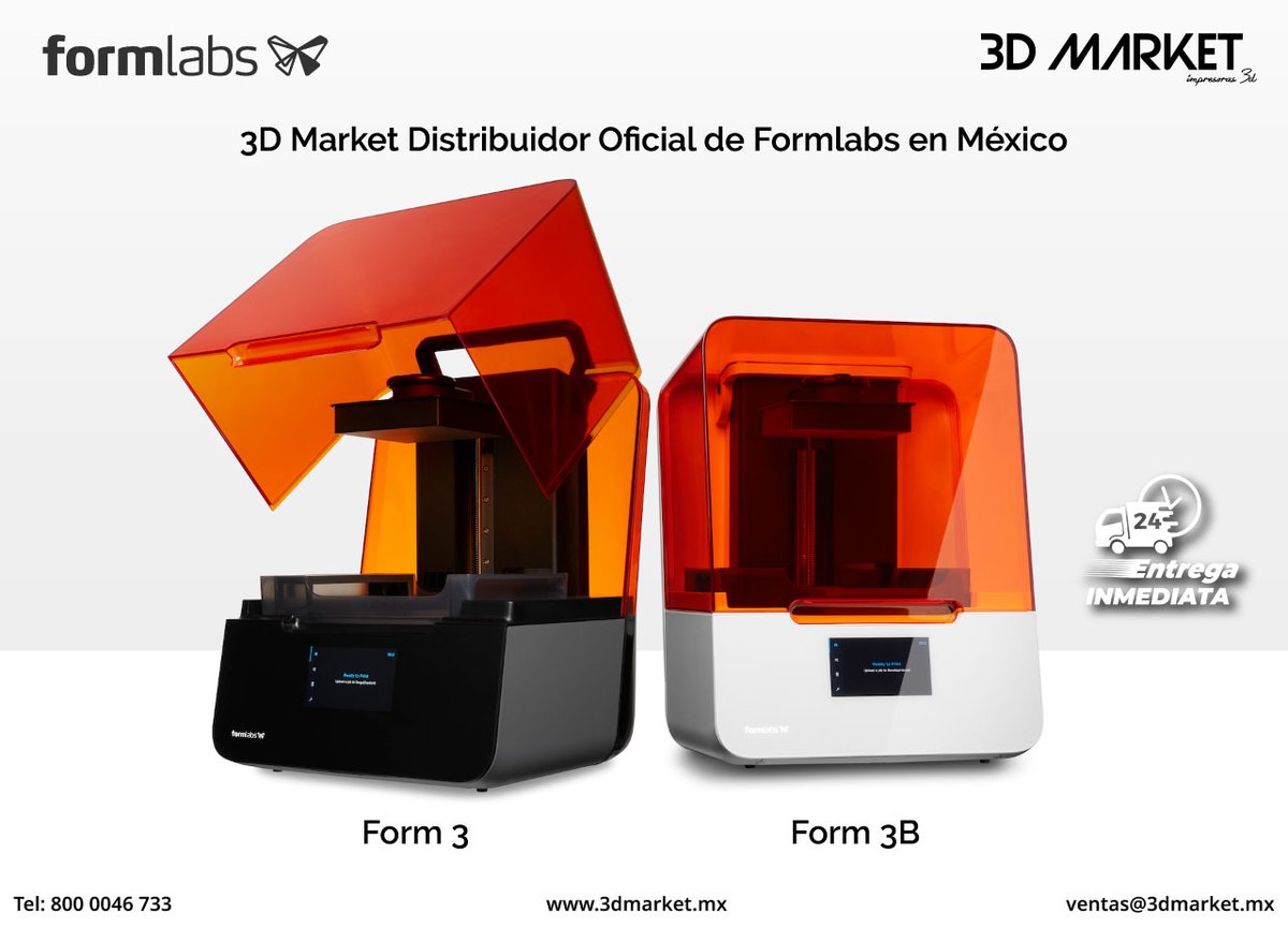 3DMarketMx's tweet image. ➡️Adquiere tu equipo @Formlabs #Form3 y #Form3B, #Formlabs cuenta con equipos especializados de #impresión3D #SLA. Adquiere tu equipo con nosotros en entrega inmediata y con soporte técnico incluido.

🛒 Enlace del equipo: 🛒
👉 bit.ly/2xydFZH 👈