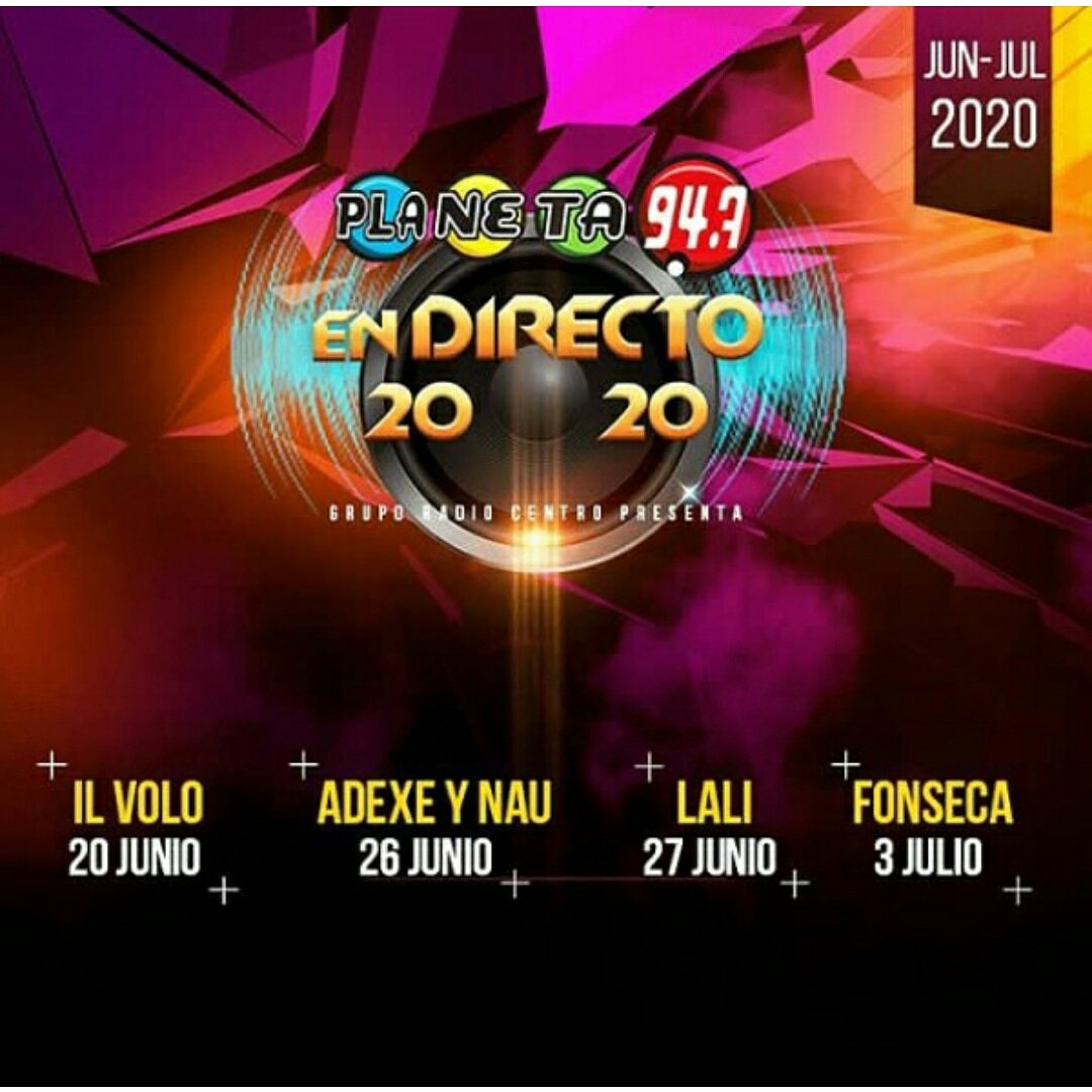 AdoptadaBarone's tweet image. planeta947: ✨✨ Sesiones exclusivas vía que la estación más completa lleva hasta tu casa por tu casa #planeta947 ✨✨
SÁBADO 20 DE JUNIO, 8 PM #ilvolo 
VIERNES 26 DE JUNIO, 8 PM #adexeynau
SÁBADO 27 DE JUNIO, 8 PM #lalioficial
VIERNES 3 DE JULIO, 8 PM #fonsecamusic 
#music