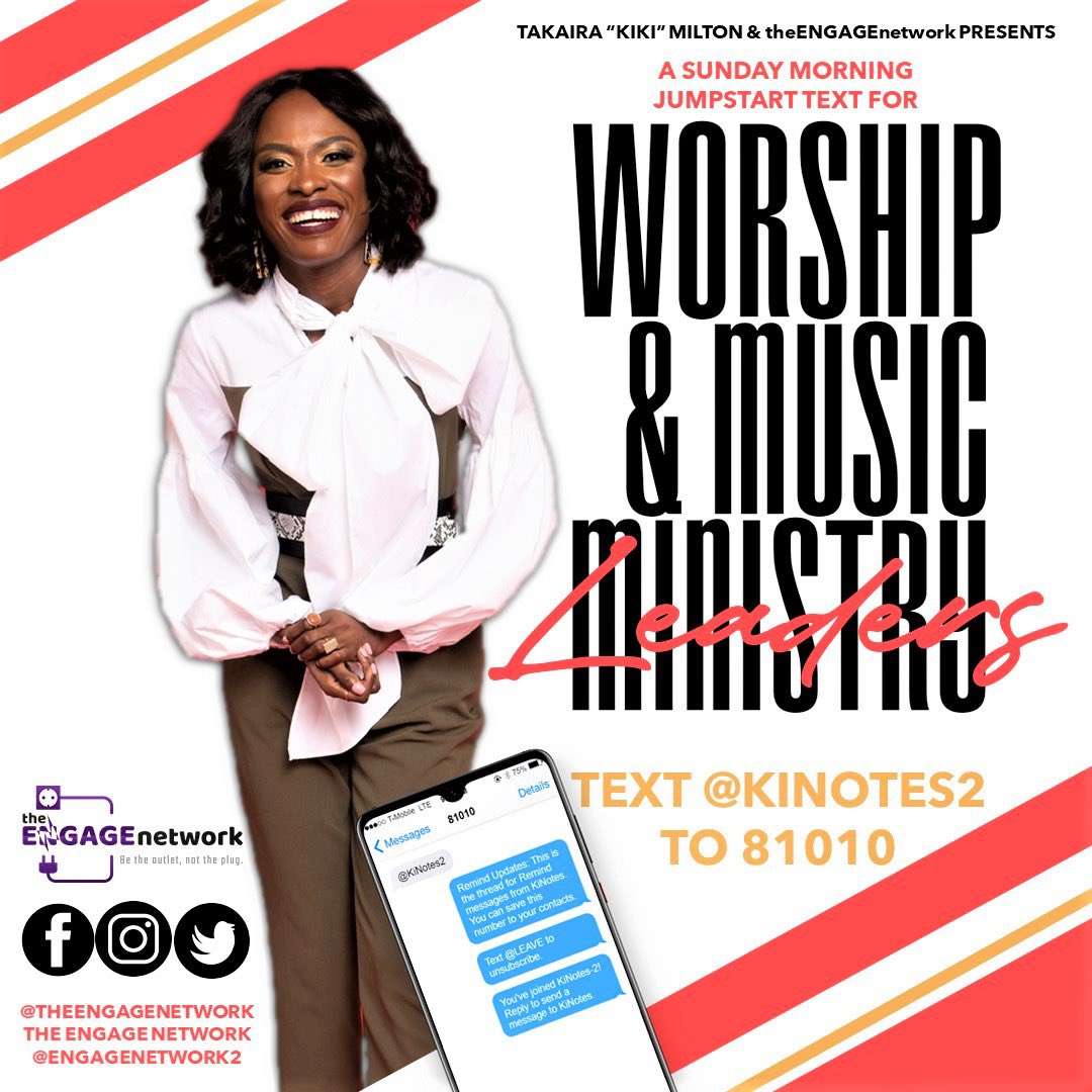 ENGAGEnetwork2's tweet image. ‼️New look, SAME VIBE‼️If you’ve already signed up for #KiNotes, you’ve only done half your part! Share &amp;amp; get everyone who’s active on your worship &amp;amp; fine arts ministries signed up for this Sunday morning push!

remind.com/join/kinotes2
