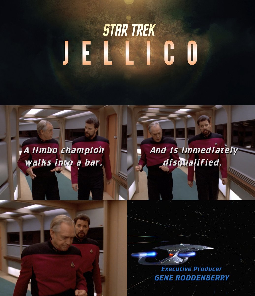 STDeltaShift's tweet image. Low hanging fruit still tastes sweet #JellicoTrek #StarTrek #StarTrekTNG @TrekCore