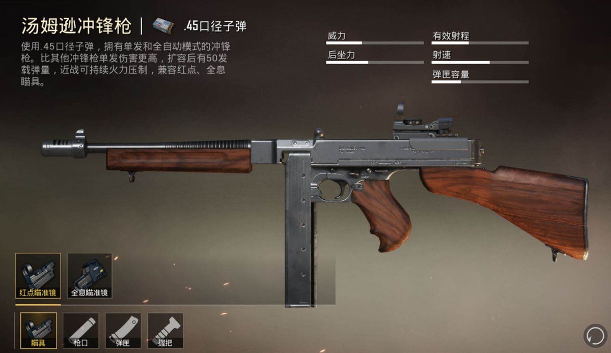 Yuiter 夜な夜な働く夜勤さん Twitterissa 中国版pubgモバイル 今週予定のアプデで トミーガンにサイトがつくようです ｷﾀ ﾟ ﾟ Pubg Mobile Pubgモバイル 和平精英