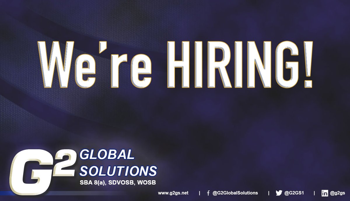 G2GS1's tweet image. G2 is HIRING!  

Intelligence Analyst: ow.ly/BMs450A7Xwm 
Java Developer: ow.ly/cWd850A7Xwl  

Questions? Reach out to Melissa Gaillard at mgaillard@g2gs.net. 

#g2globalsolutions #intelanalyst #javadeveloper #washingtonDC #fairfaxVa