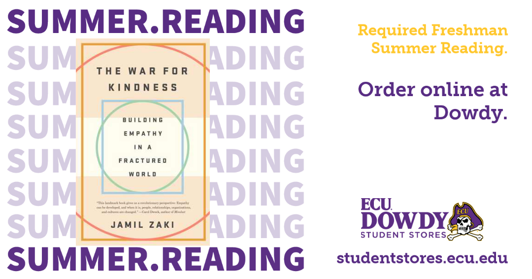 ECUDowdy's tweet photo. 📢 Attn #ECU Freshmen:  You've got required summer reading! "Pirate Read" gets you ready for courses &amp; you'll use it in some classes!  📙 ECU's Dowdy Student Store has it for $14.95. Order online today:  https://t.co/btspjAtrpx #ECU24 #ECUtransitions #ECUOrientation #ECUParents https://t.co/3kXDQX84fb