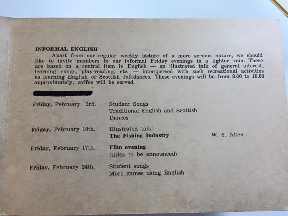 The <a href="/BritishCouncil/">British Council</a> in Czechoslovakia opened 74 years ago this week.  Here is 1 of our programmes from 70 years ago: Feb 1950 in #Bratislava #Slovakia including short films, The Story of Parliament, poetry into song, traditional English &amp; Scottish dances and the Fishing Industry