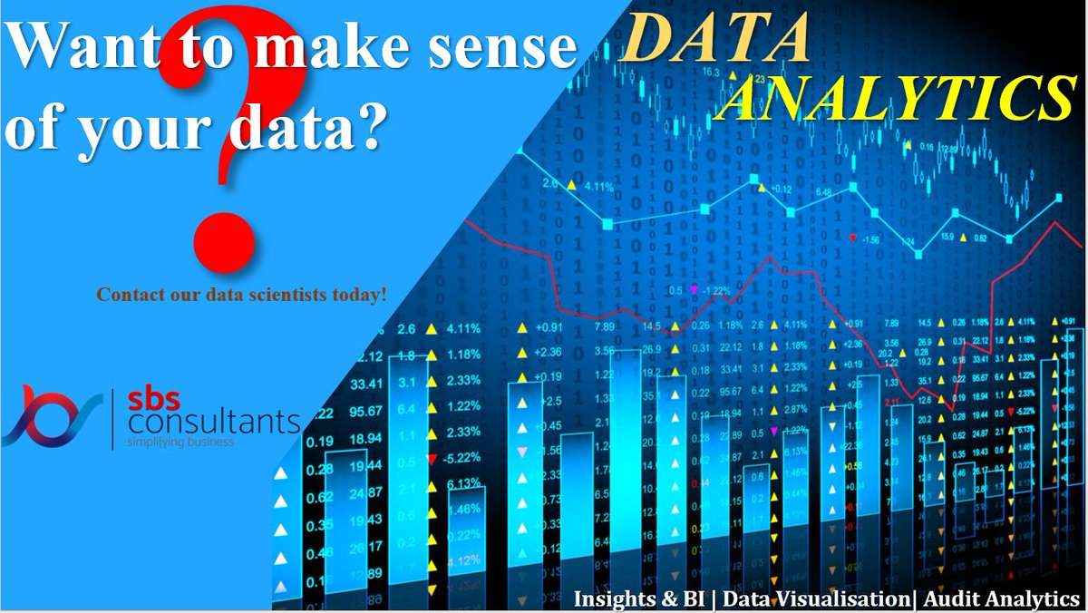 SBS_Consult's tweet photo. SBS is your one-stop-shop for your analytics needs, from Descriptive analytics, which analyses your KPIs through Predictive analytics, which provides anticipated business trends and outcomes, to Prescriptive analytics, 
#DataAnalytics #AI #BI #BigData
https://t.co/dz95XBh22b https://t.co/y4KKvjedMi
