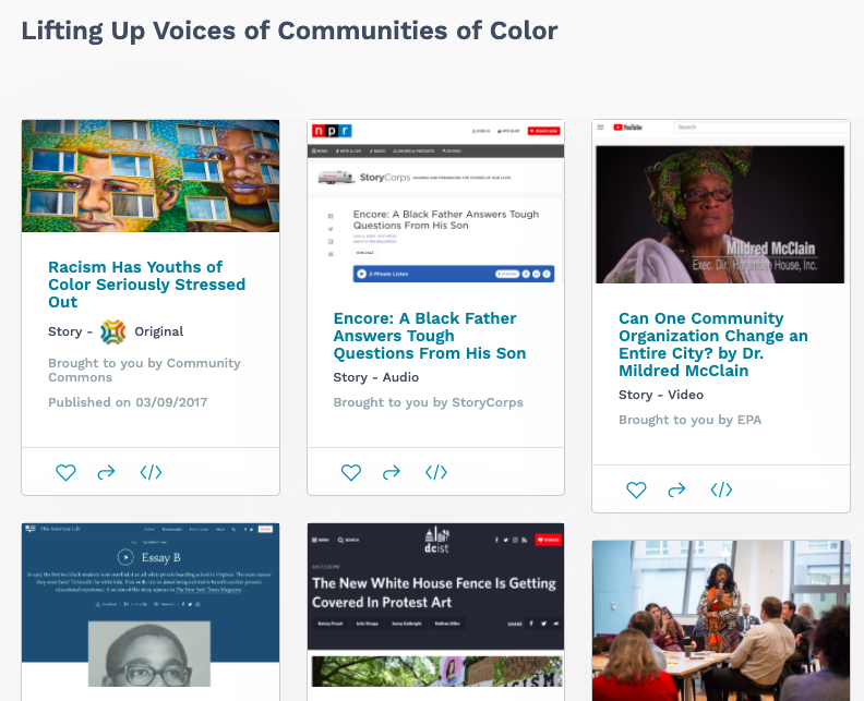 Black Lives Matter: a resource collection  

Racism (and police brutality) is a public health issue. We’ve collected resources to life up voices and help combat racism to advance well-being among communities of color.  

View our Collection > ow.ly/jbKc50A5hLH