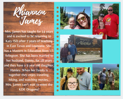 KDEdragons's tweet photo. Please welcome Mrs. James to KDE.  We are thrilled she is joining our family.  #KDEPride #DragonStrong https://t.co/95wvvzImgx