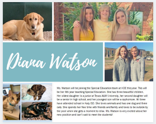KDEdragons's tweet photo. Please welcome Mrs. Watson to our family! We are thrilled she is joining KDE! #KDEPride #DragonStrong https://t.co/y6cob0qj2w